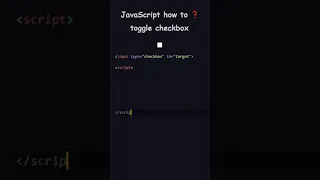 JavaScript how to toggle HTML checkbox