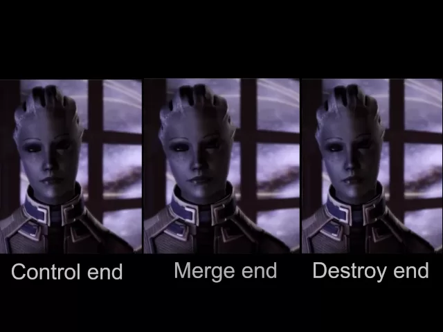 Mass Effect 3: Original Endings Side-by-side