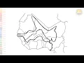 Map of Songhai Empire drawing easy African sketches How to draw Songhai Empire map step by step