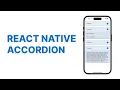 React Native Accordion With Reanimated From Scratch