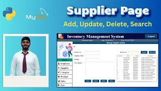 5 Inventory Management System using Python Tkinter MySQL Supplier Database Management