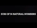 Sum of N Natural Numbers in Java Beginner Java Programs Series