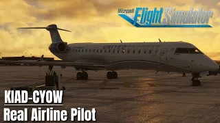 AEROSOFT CRJ V2 Group Flight KIAD CYOW Real Airline Pilot 