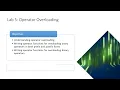 Lab 5 Operator Overloading 1 of 2