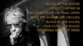 bon jovi blood in the water lyric video 