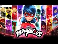 MIRACULOUS ALL TRANSFORMATIONS - Season 1 to 5 Tales of Ladybug and Cat Noir