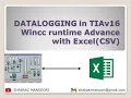 DATA LOGGING in TIA v16 Wincc Runtime Advance with MICROSOFT Excel CSV