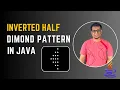 Half Inverted Diamond Pattern In Java Coding Pills