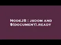 NodeJS jsdom and document ready