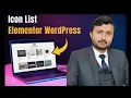 How to create icon list in horizontal form in elementor wordpress website
