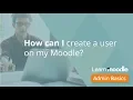 Create a user Admin Basics