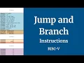 Branch Instructions in RISC-V RISC-V Assembly Tutorial