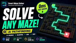 Smart Maze Solver Mini Game Project Demo HTML CSS JavaScript Source Code