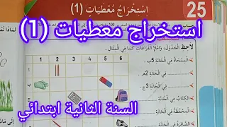 استخراج معطيات 1 صفحة 46 من كتاب الرياضيات سنة ثانية ابتدائي 