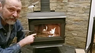 Starting a Fire in our Ashley Hearth - P 1 200 sqft Woodstove