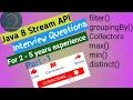 Java 8 Stream API Part-1 Interview Coding Problems for 2-5 years Exp Hands-On Tutorial