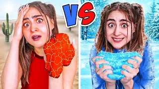 HOT VS COLD Slime Challenge