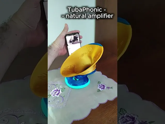 TubaPhonic – No-Power Phone Speaker Dock | Passive Acoustic Amplifier video thumbnail