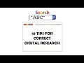 10 Tips for Correct Digital Research COBIDU eLearning