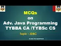 Advanced Java MCQs session on Topic JDBC