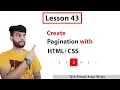 Lesson 43 How to Create Pagination In The WebPage With Create Pagination With