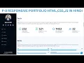 Responsive Portfolio Development In Hindi HTML CSS JavaScript Project Justforcode