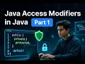 Access Modifiers in Java Part 1 Introduction Basics