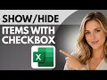 How to show and hide items with checkbox with no macro in Excel Easy Tutorial