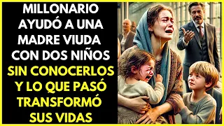 MILLONARIO AYUDÓ A UNA MADRE VIUDA CON DOS NIÑOS SIN CONOCERLOS Y LO QUE PASÓ TRANSFORMÓ SUS VIDAS