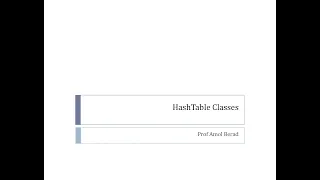 Collection Framework HashTable in Java
