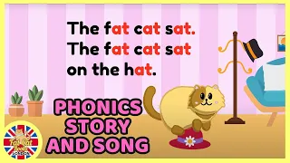 Download 3 letter words, fat cat sat on the mat phonics song, rhymes #CVC #kidssong #singalong  #toddlers MP3