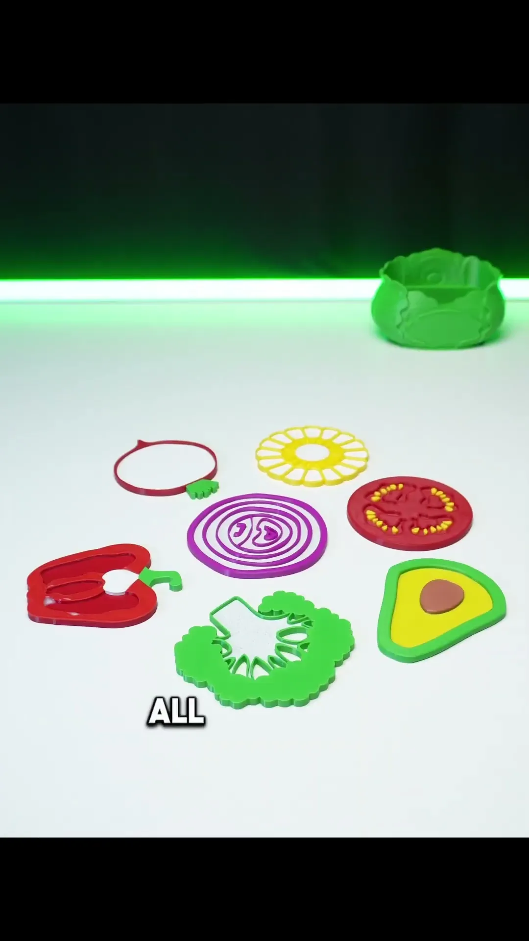 Veggie Coaster Set with Lettuce Basket