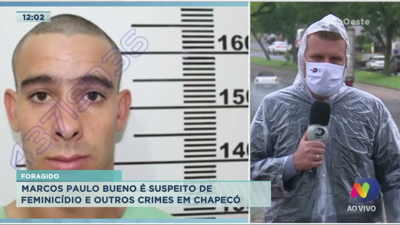 Foragido: Marcos Paulo Bueno é suspeito de feminicídio e outros crimes em Chapecó