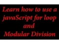 learn how to use a JavaScript for loop and modular division to create colorpicker part 2