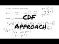 CDF Approach RV Transform Probability Distribution