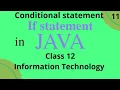 If statement in java Conditional statement class 12 Information Technology