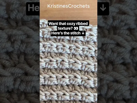 Crochet ribbed scarf stitch. #crochet  🧶