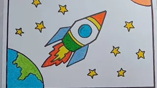 Rocket Drawing How To Draw Rocket Step By Step Easy Way To Draw By ART CRAFT 