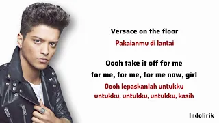 bruno mars versace on the floor lirik terjemahan