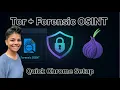 Tor Forensic OSINT Quick Setup Route Chrome Through Tor Linux
