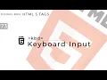 HTML Tags - kbd