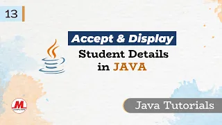Accept and Display Student Details Java in Marathi Java Programming in Pankaj Mehta