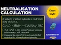 GCSE Chemistry Neutralisation Calculation Citric Acid Sodium Hydroxide Exam Style