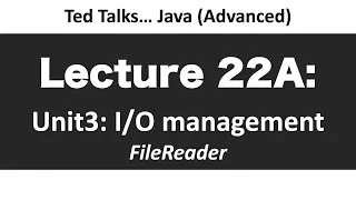 CSCI2120 - Lecture 22A Unit3-IO