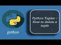 How to Delete a Tuple