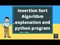 Insertion sort algorithm using python