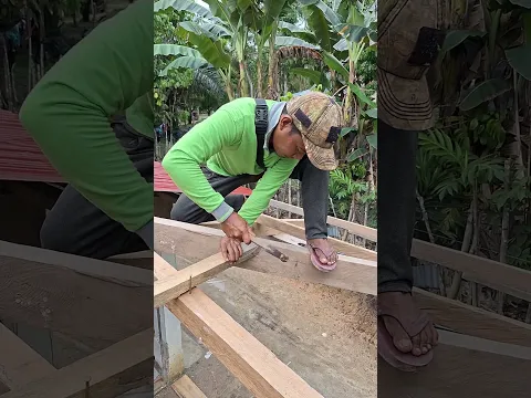 How to nail battens on a hip roof ridge.