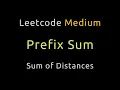Sum Of Distances - Prefix Sum HashMap
