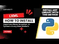 How to install lxml in Pycharm correctly import it Python Packages