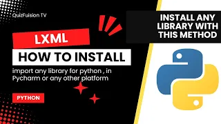 How to install lxml in Pycharm correctly import it Python Packages